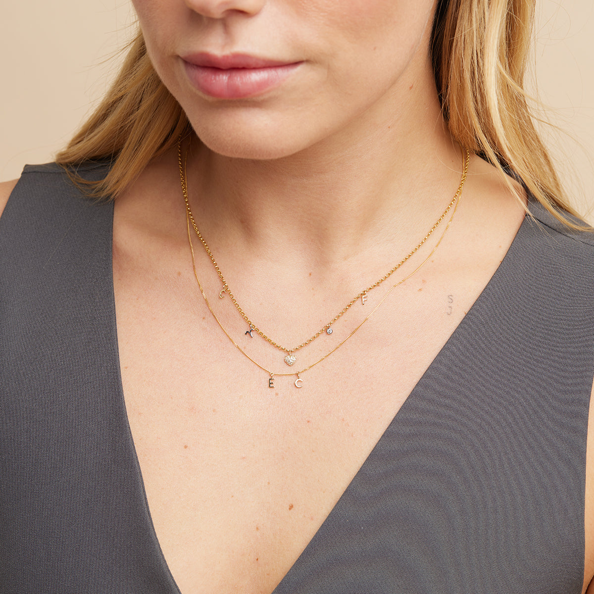 Charm Compatible Necklaces & Bracelets - Chelsea Chain Necklace in Solid Gold - - Astrid & Miyu