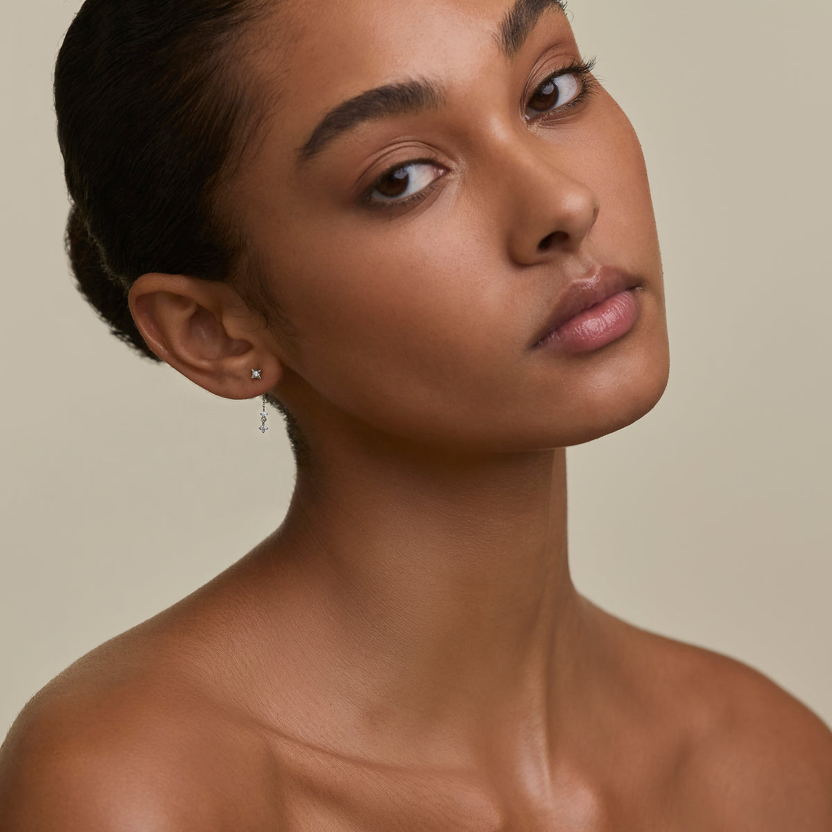 Cosmic Star Drop Studs Cracker in Silver-Astrid & Miyu