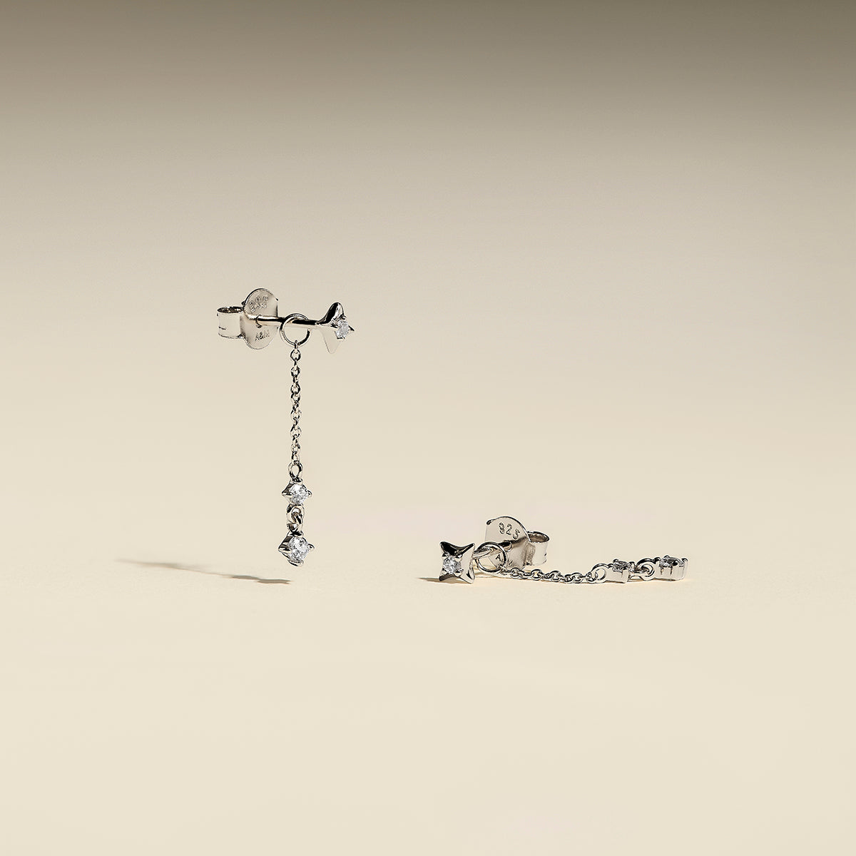Cosmic Star Drop Studs Cracker in Silver-Astrid & Miyu
