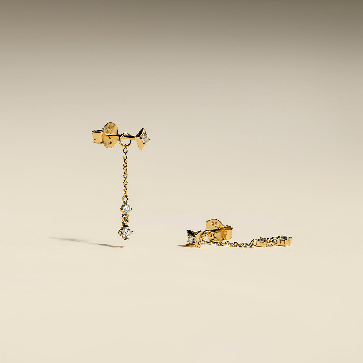 Cosmic Star Drop Studs Cracker in Gold-Astrid & Miyu