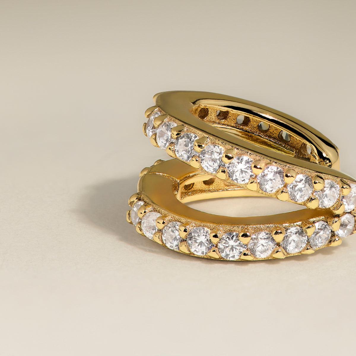Illusion Crystal Huggies in Gold-Astrid & Miyu