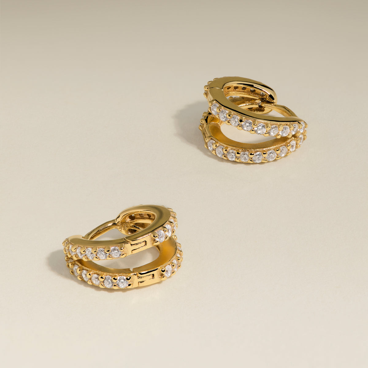 Illusion Crystal Huggies in Gold-Astrid & Miyu