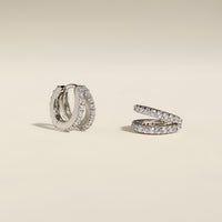 Illusion Crystal Huggies in Silver-Astrid & Miyu