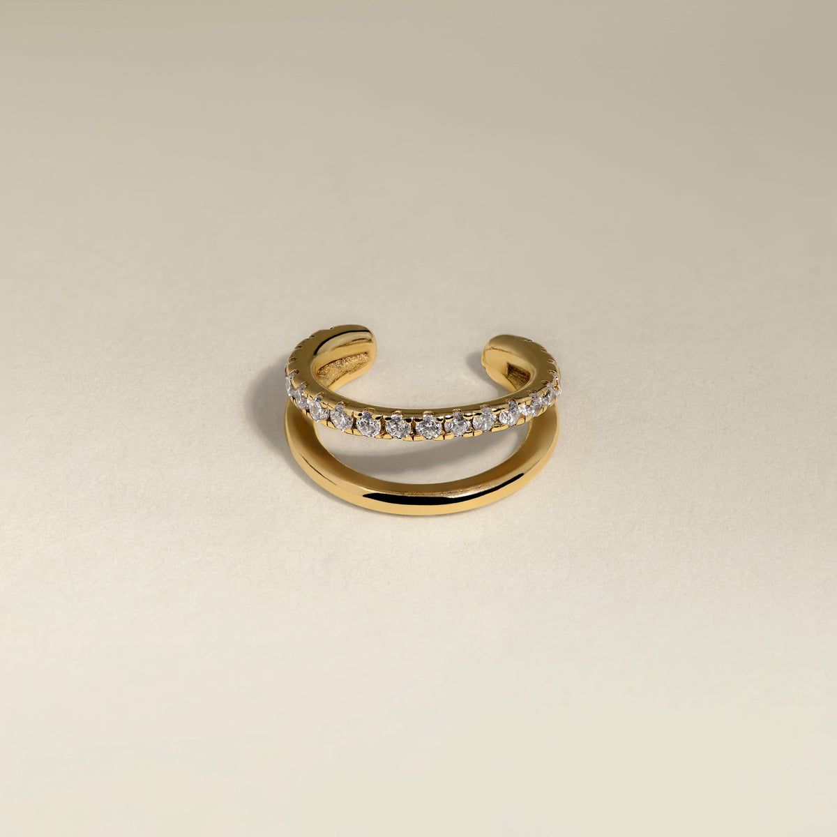 Illusion Crystal Ear Cuff in Gold-Astrid & Miyu