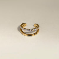 Illusion Crystal Ear Cuff in Gold-Astrid & Miyu