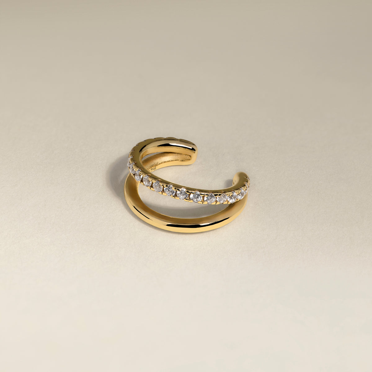 Illusion Crystal Ear Cuff in Gold-Astrid & Miyu