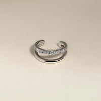 Illusion Crystal Ear Cuff in Silver-Astrid & Miyu