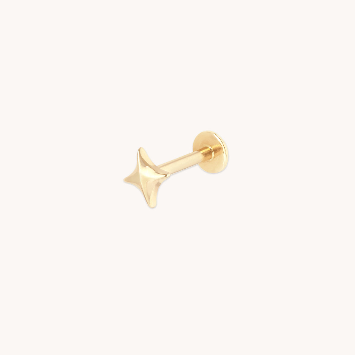 Cosmic Star Piercing Stud in Solid Gold-Astrid & Miyu