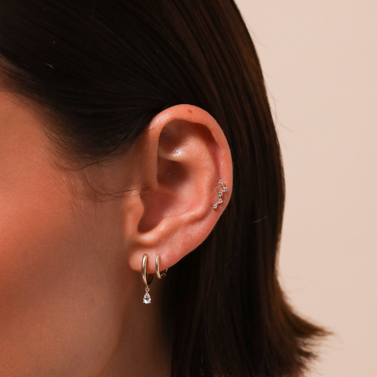 Constellation Piercing Stud in Solid Gold-Astrid & Miyu