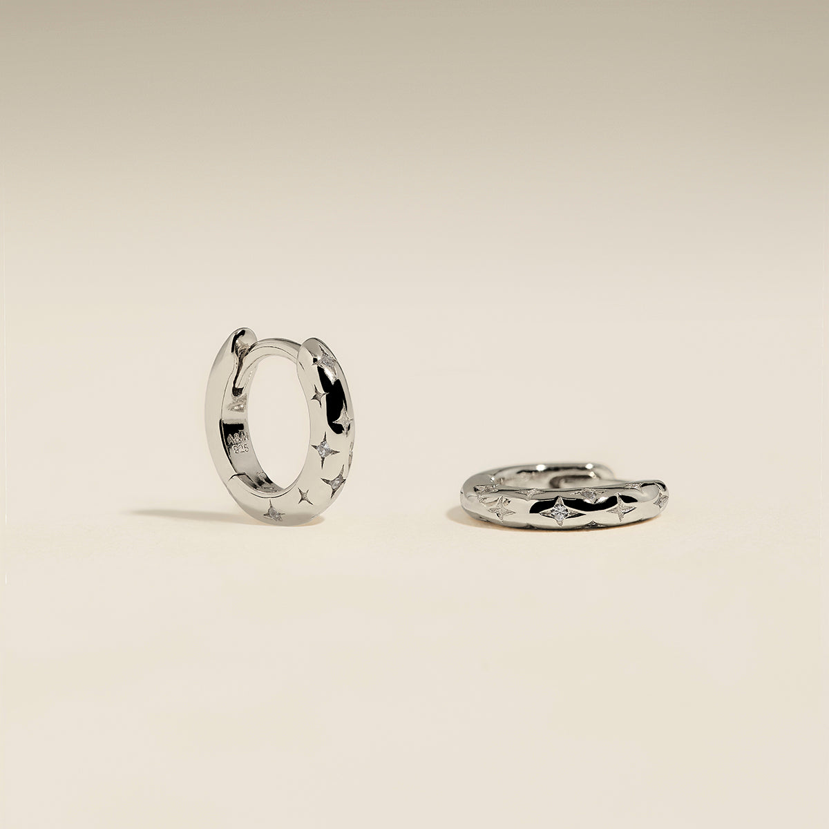 Cosmic Star Huggies in Silver-Astrid & Miyu