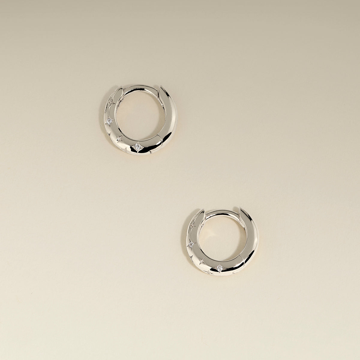 Cosmic Star Huggies in Silver-Astrid & Miyu