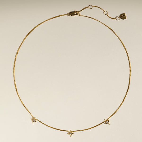 Cosmic Star Charm Necklace in Gold-Astrid & Miyu