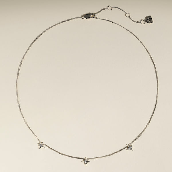 Cosmic Star Charm Necklace in Silver-Astrid & Miyu