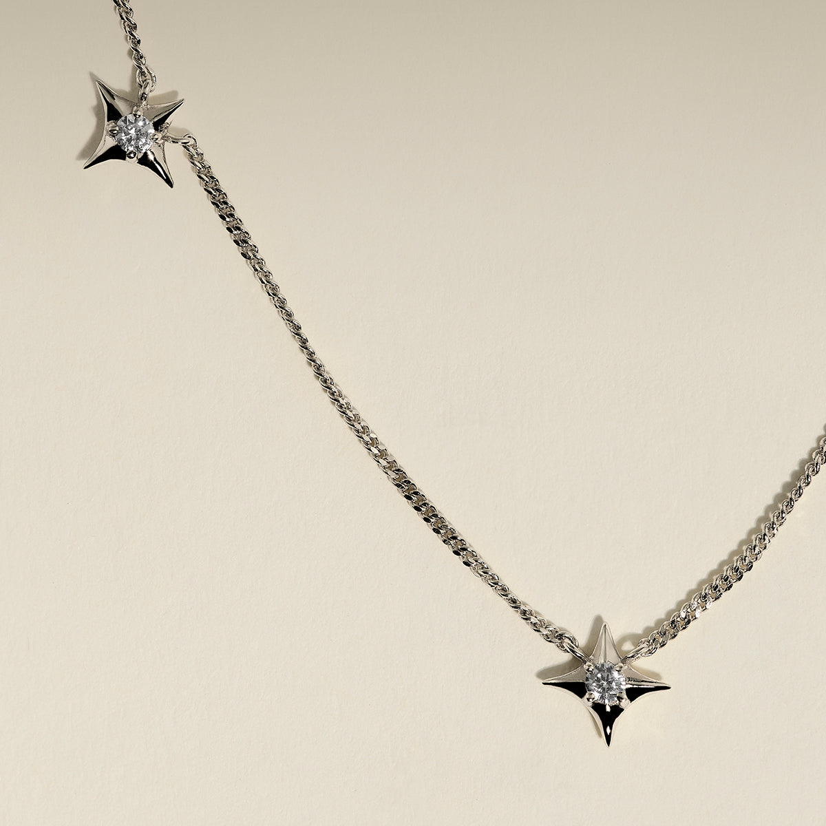 Cosmic Star Charm Necklace in Silver-Astrid & Miyu