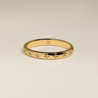 Cosmic Star Band Ring in Gold-Astrid & Miyu