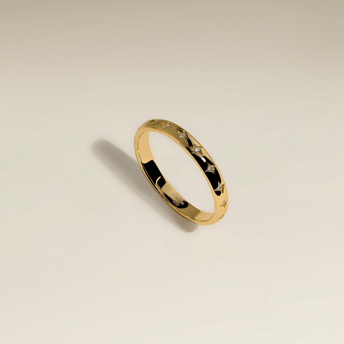 Cosmic Star Band Ring in Gold-Astrid & Miyu