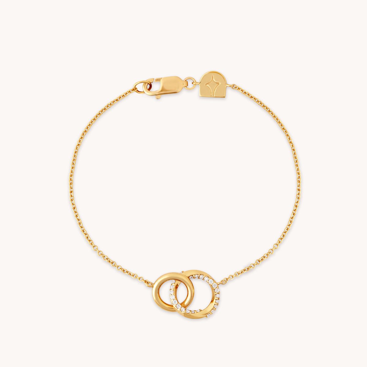 18k Gold Plated Jewellery - Orbit Crystal Bracelet in Gold - Chain Bracelet - Astrid & Miyu