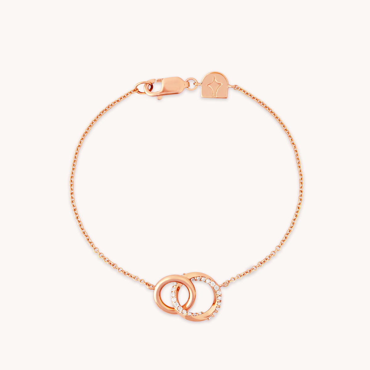 18k Rose Gold Plated Jewellery - Orbit Crystal Bracelet in Rose Gold - Chain Bracelet - Astrid & Miyu