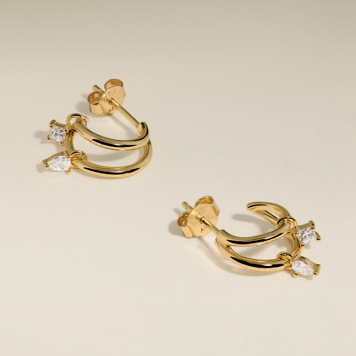 Celestial Crystal Huggies in Gold-Astrid & Miyu