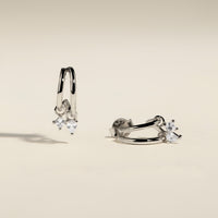Celestial Crystal Huggies in Silver-Astrid & Miyu