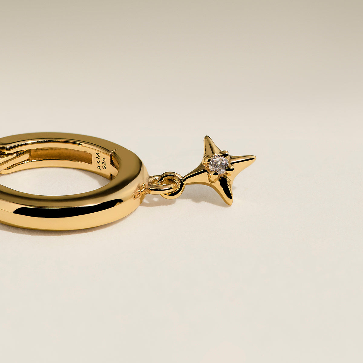 Cosmic Star Charm Huggies in Gold-Astrid & Miyu