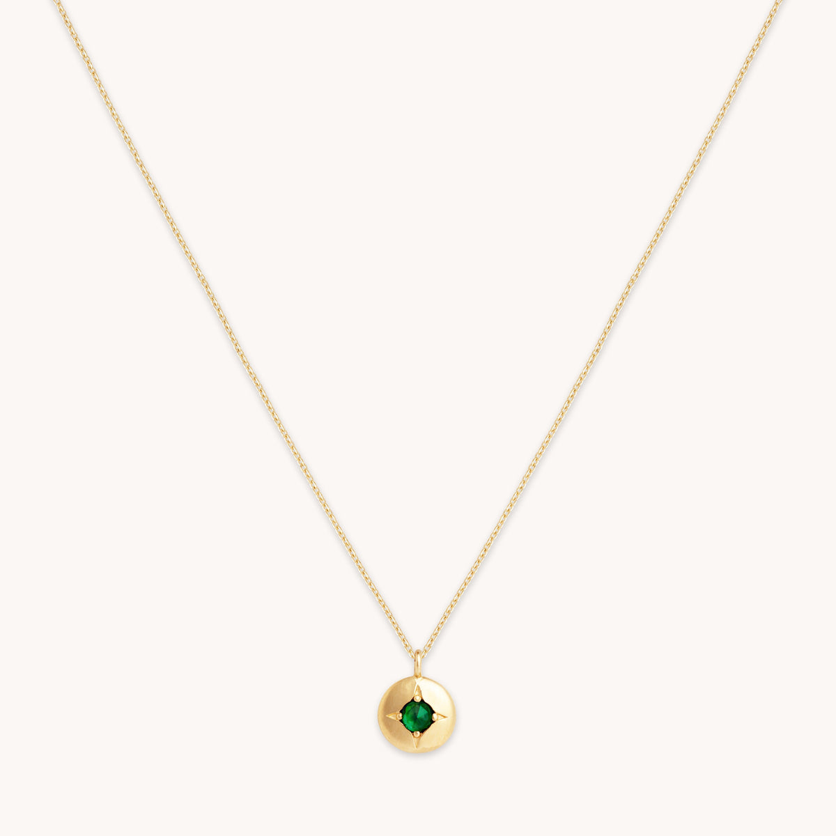Birthstone Jewellery - May Tsavorite Birthstone Necklace in Solid Gold - Pendant Necklace - Astrid & Miyu