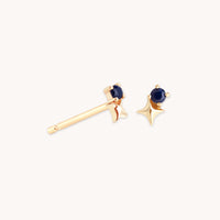Birthstone Earrings - September Sapphire Birthstone Earrings in Solid Gold - Stud Earrings - Astrid & Miyu