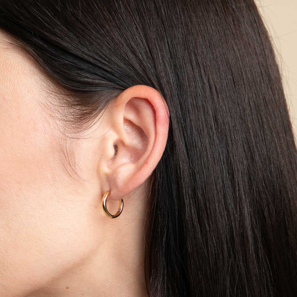 18k Gold Plated Jewellery - Essential Small Hoops in Gold - Hoop Earrings - Astrid & Miyu