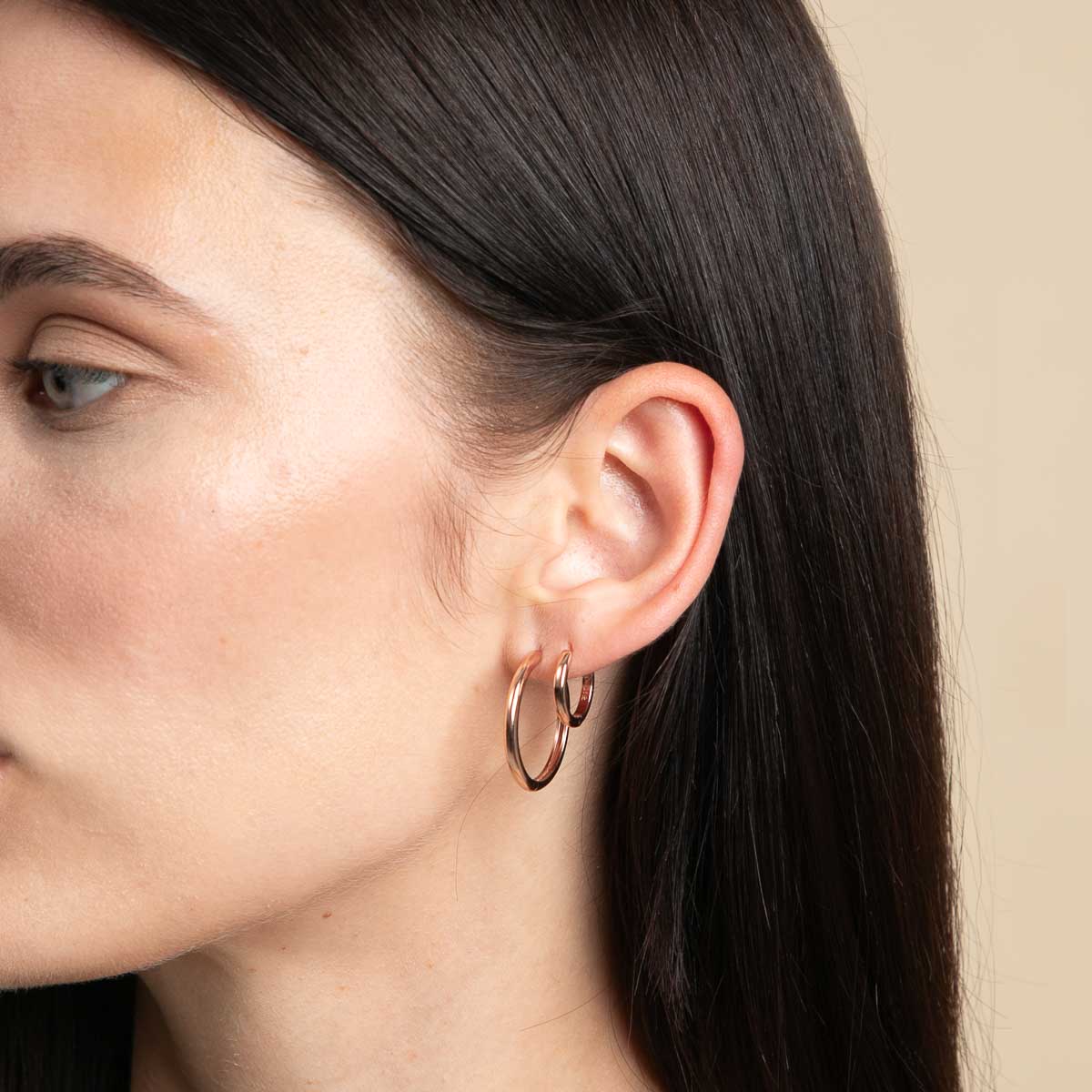 18k Rose Gold Plated Jewellery - Essential Small Hoops in Rose Gold - Hoop Earrings - Astrid & Miyu