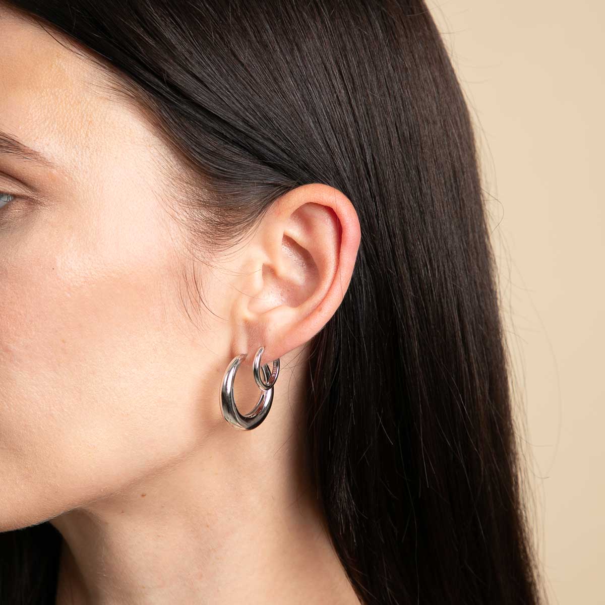 Charm Compatible Hoops - Essential Small Hoops in Silver - Hoop Earrings - Astrid & Miyu