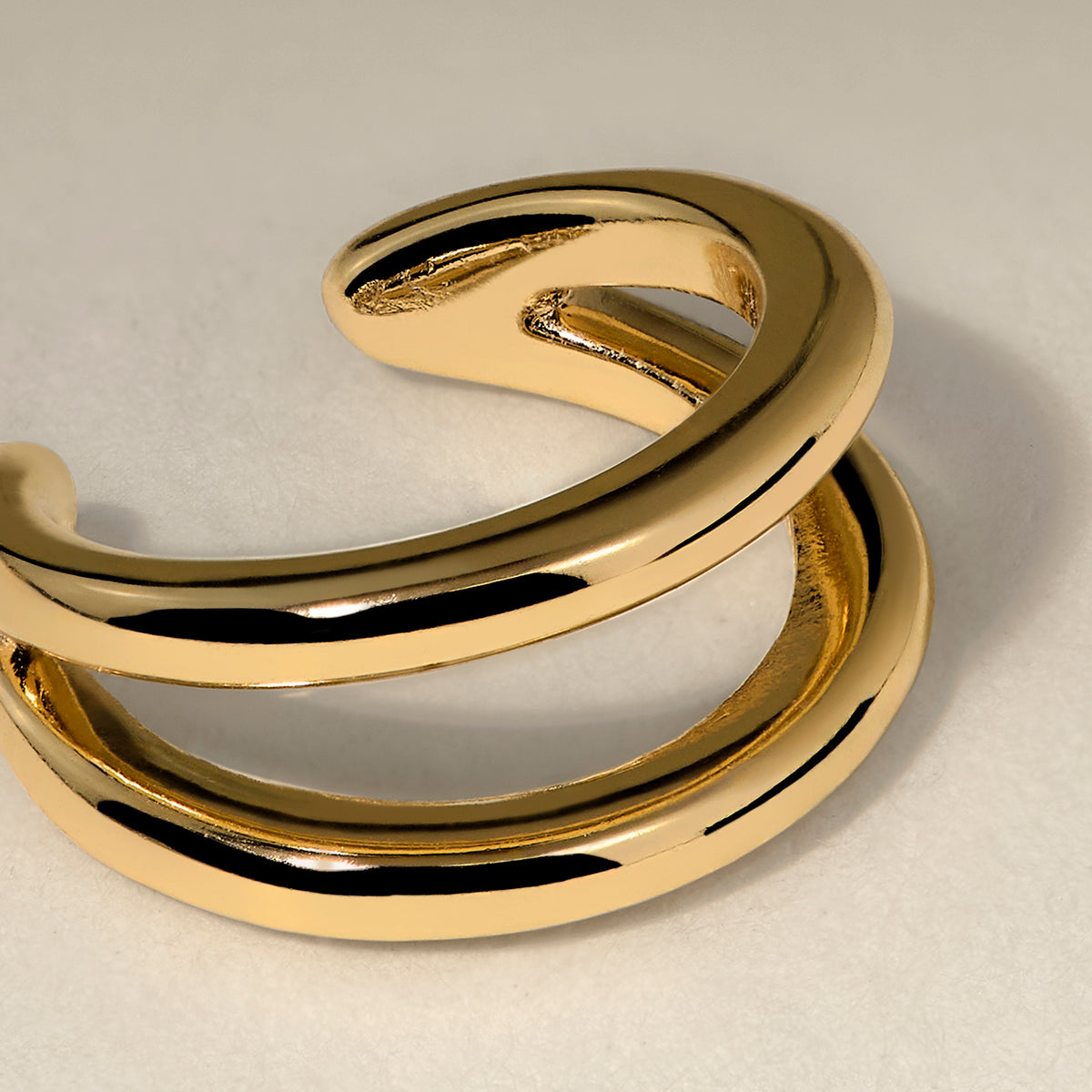 Illusion Essential Ear Cuff in Gold-Astrid & Miyu