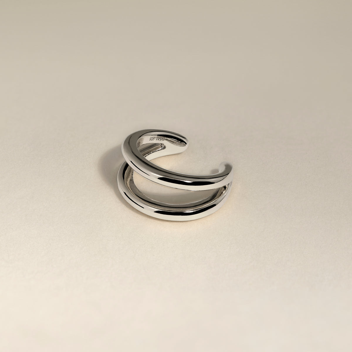 Illusion Essential Ear Cuff in Silver-Astrid & Miyu
