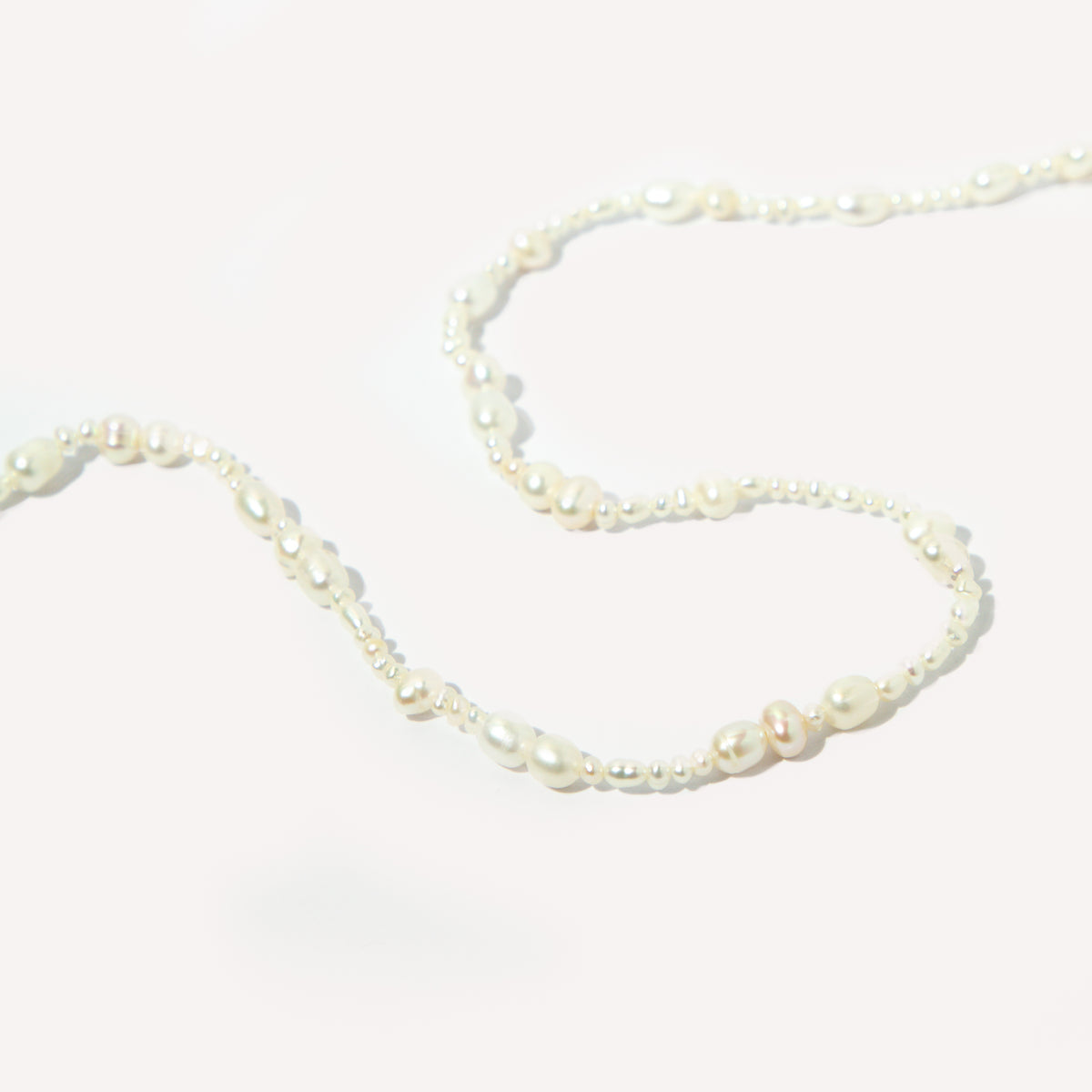 Beaded Jewellery - Serenity Pearl Beaded Necklace in Silver - Necklaces - Astrid & Miyu