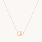 April White Topaz - Orbit Topaz Necklace in Solid Gold - Pendant Necklace - Astrid & Miyu