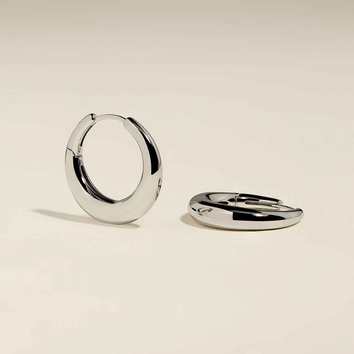 Dome Hoops in Silver-Astrid & Miyu