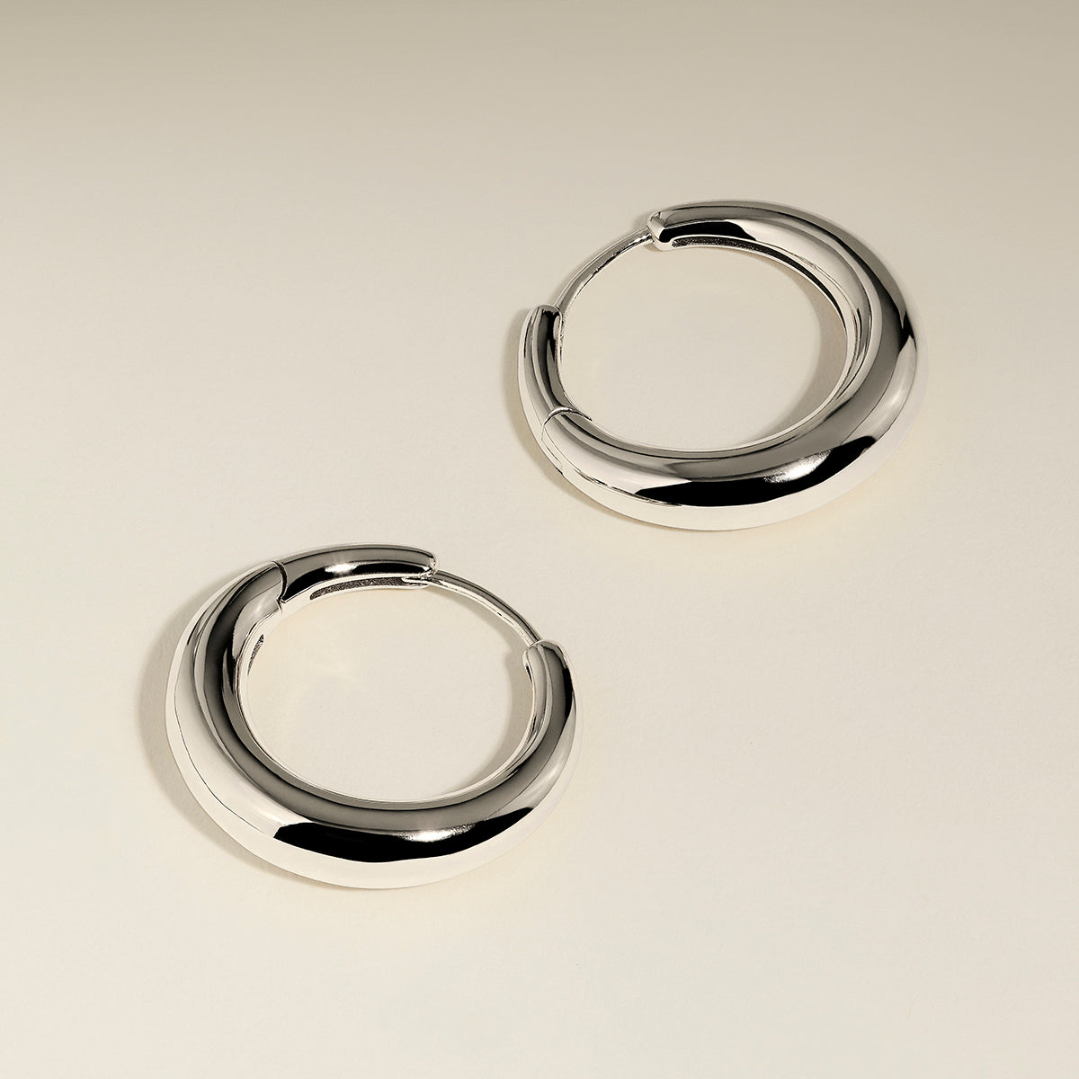 Dome Hoops in Silver-Astrid & Miyu