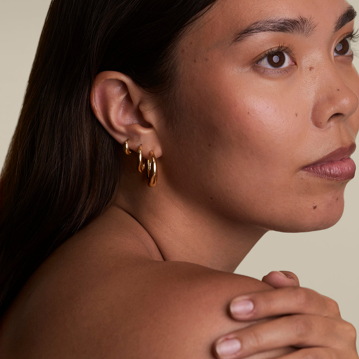 Dome Huggies in Gold-Astrid & Miyu