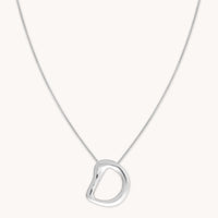 Initial Pendant Necklaces - D Initial Bold Pendant Necklace in Silver - Pendant Necklace - Astrid & Miyu