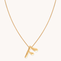 18k Gold Plated Jewellery - F Initial Bold Pendant Necklace in Gold - Pendant Necklace - Astrid & Miyu