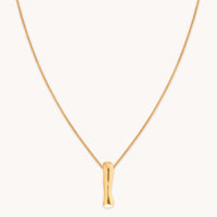 18k Gold Plated Jewellery - I Initial Bold Pendant Necklace in Gold - Pendant Necklace - Astrid & Miyu