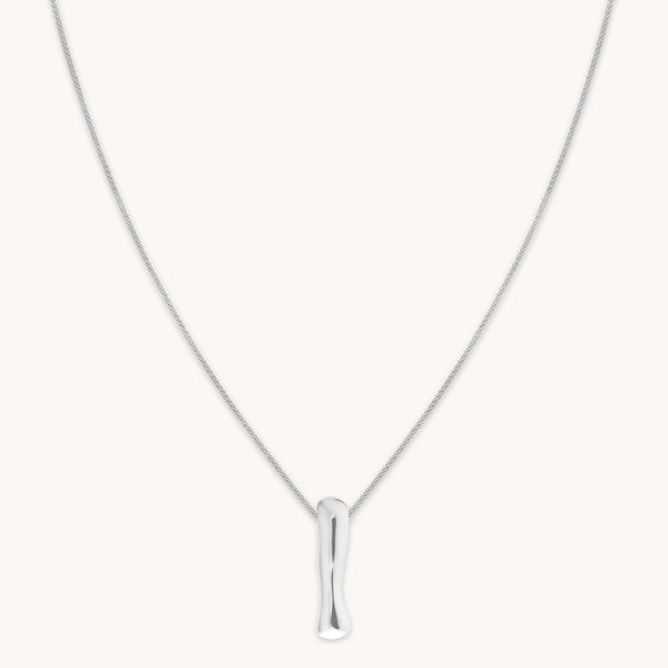 Necklaces & Bracelets - I Initial Bold Pendant Necklace in Silver - Pendant Necklace - Astrid & Miyu