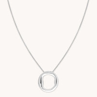 Necklaces & Bracelets - O Initial Bold Pendant Necklace in Silver - Pendant Necklace - Astrid & Miyu