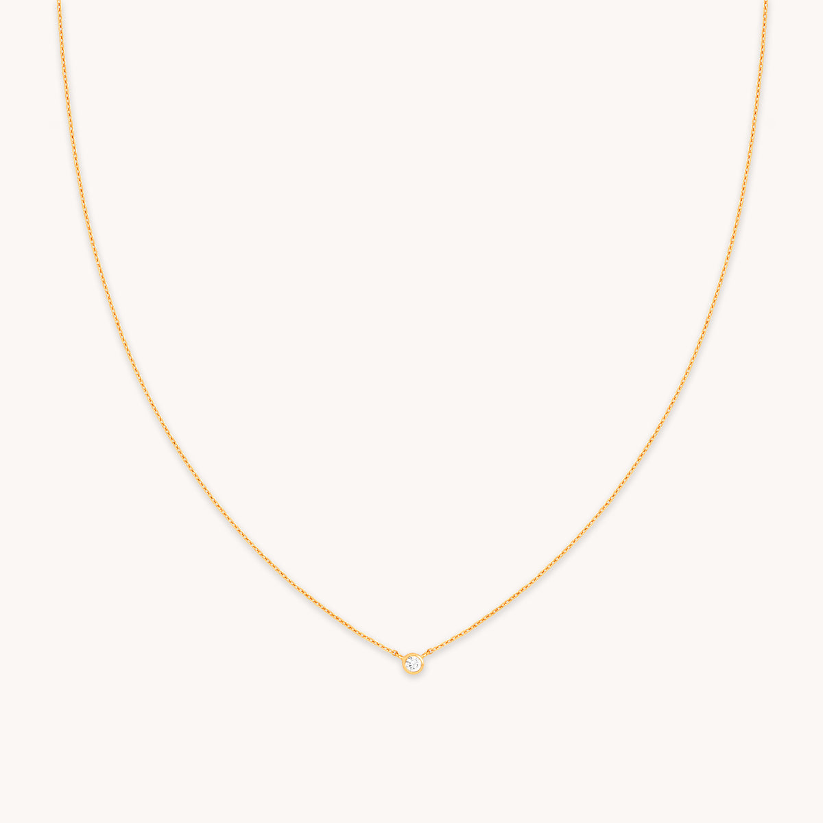 18k Gold Plated Jewellery - Essential Crystal Pendant Necklace in Gold - Necklaces - Astrid & Miyu
