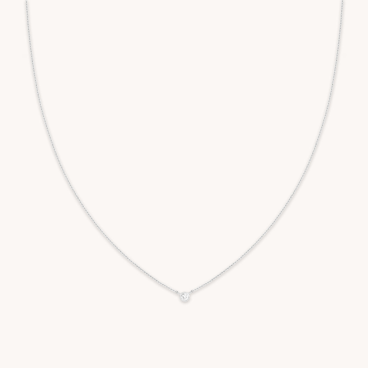 Essential Jewellery Collection - Essential Crystal Pendant Necklace in Silver - Necklaces - Astrid & Miyu