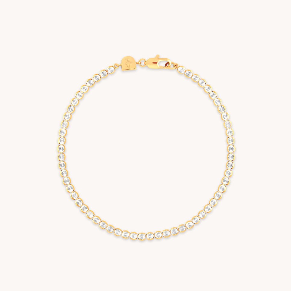 18k Gold Plated Jewellery - Gleam Bold Tennis Chain Bracelet in Gold - Chain Bracelet - Astrid & Miyu