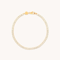 18k Gold Plated Jewellery - Gleam Bold Tennis Chain Bracelet in Gold - Chain Bracelet - Astrid & Miyu
