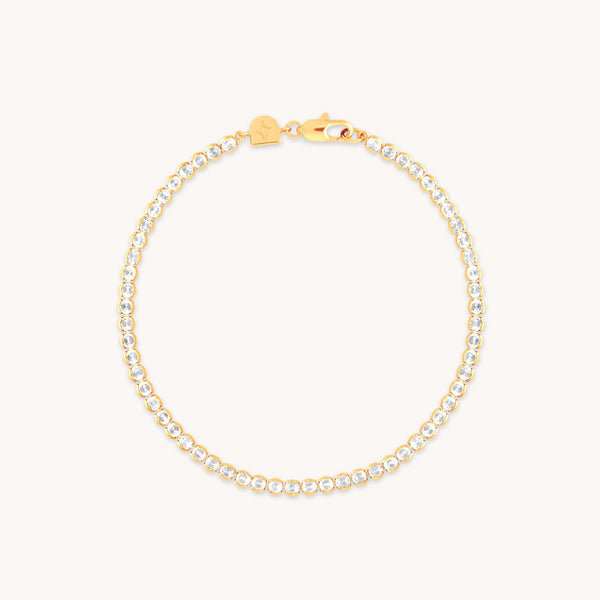 18k Gold Plated Jewellery - Gleam Bold Tennis Chain Bracelet in Gold - Chain Bracelet - Astrid & Miyu