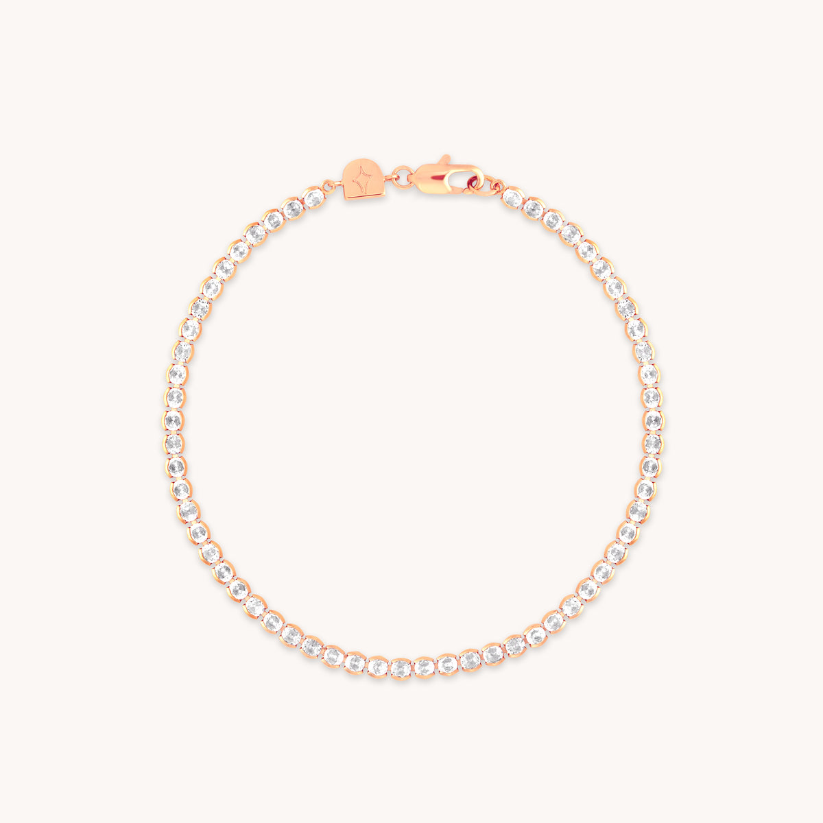 18k Rose Gold Plated Jewellery - Gleam Bold Tennis Chain Bracelet in Rose Gold - Chain Bracelet - Astrid & Miyu