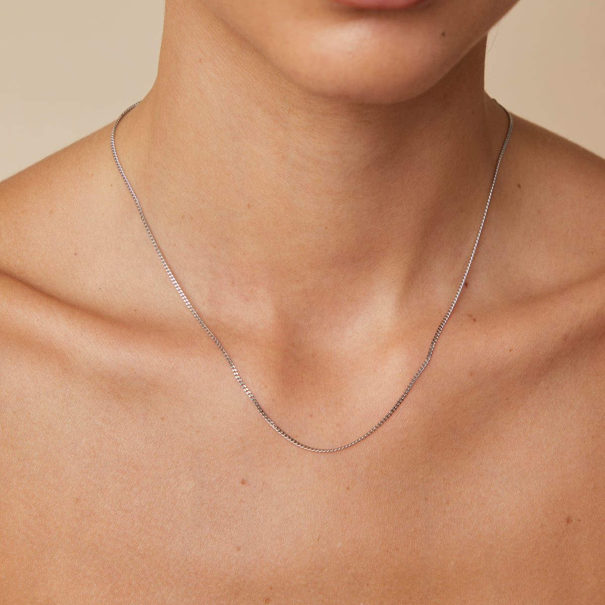 Charm Compatible Necklaces & Bracelets - Bold Miyu Chain Necklace in Solid White Gold - Necklaces - Astrid & Miyu