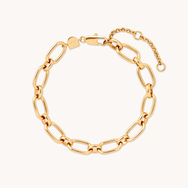 Open Link Chain Bracelet in Gold-Astrid & Miyu